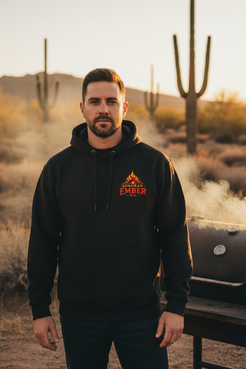 Black Hoodie Front - Man