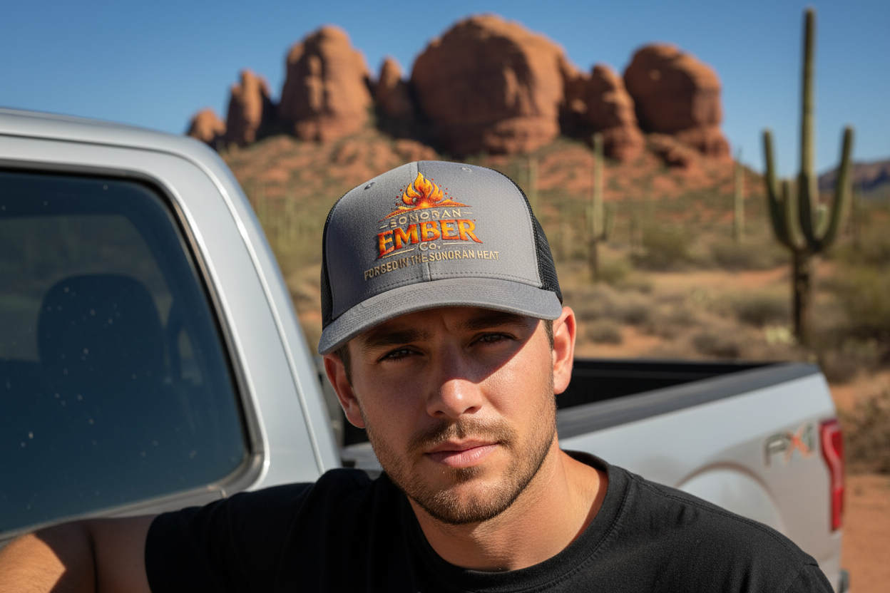 Gray Hat Close - Desert Truck