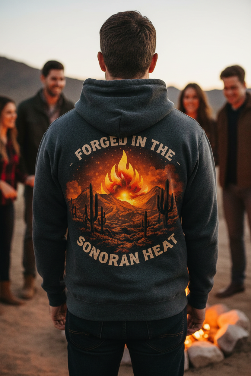 Gray Hoodie Back - Man