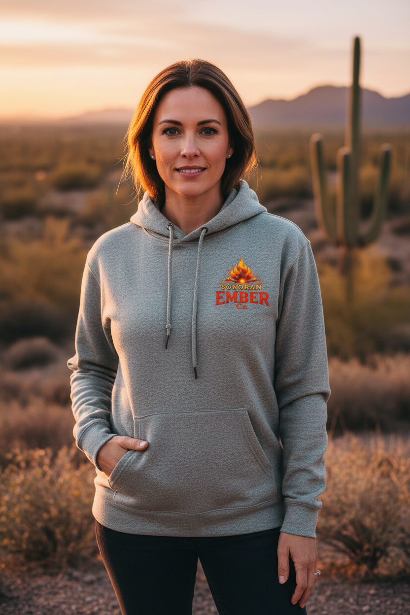 Gray Hoodie Front - Woman